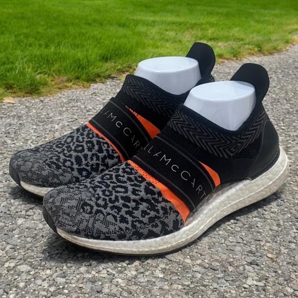 Adidas by Stella McCartney Ultra Boost Laceless Leopard Print Trainers Size 8.5 - Picture 1 of 10